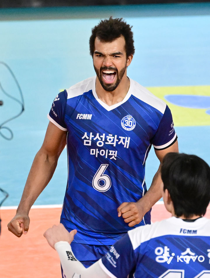 [서울=뉴시스]프로배구 삼성화재 아히. (사진=KOVO 제공)