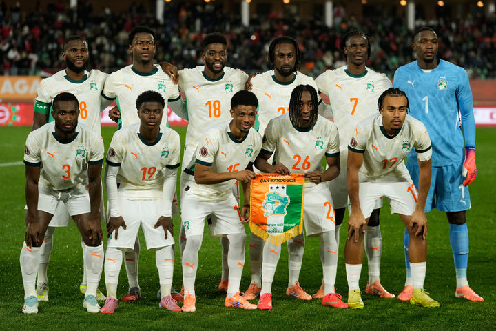 [아가디르=AP/뉴시스] 코트디부아르 축구 대표팀. 2026.01.10.