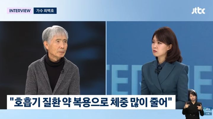 15㎏ 빠져 핼숙해진 최백호 "호흡기 병 치료 하느라…"