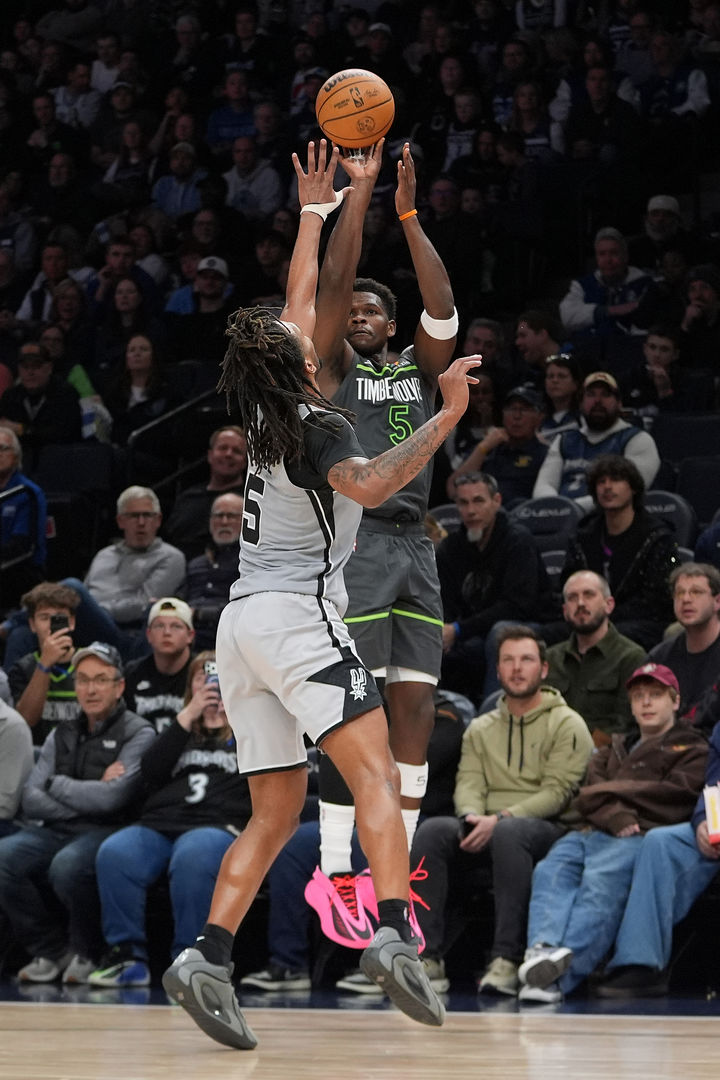 [미니애폴리스=AP/뉴시스] 미국프로농구(NBA) 미네소타 팀버울브스의 앤서니 에드워즈. 2026.01.11.