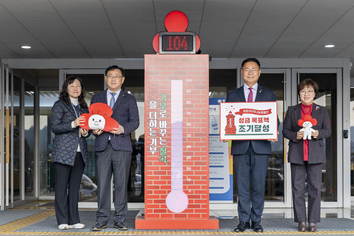 [칠곡=뉴시스] 희망 나눔 캠페인 조기 달성. (사진=칠곡군 제공) 2026.01.12 photo@newsis.com *재판매 및 DB 금지