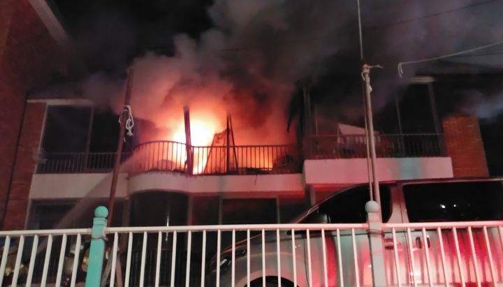 [김천=뉴시스] 빌라 화재. (사진=경북소방본부 제공) 2026.01.12 photo@newsis.com *재판매 및 DB 금지