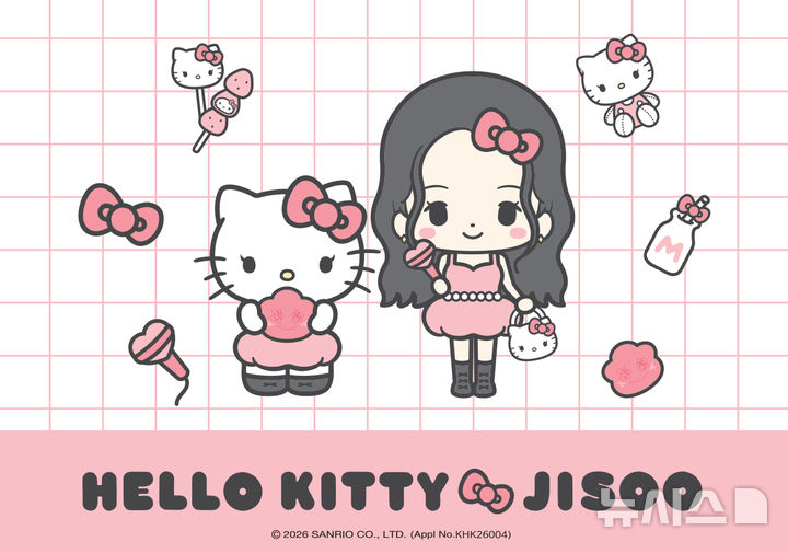 [서울=뉴시스] CJ온스타일은 글로벌 아티스트 지식재산권(IP) 기업 뮤즈엠과 아티스트·캐릭터·K콘텐츠 IP 협업을 위한 업무협약(MOU)을 체결했다고 12일 밝혔다. 두 회사는 IP 기반 상품 기획부터 제작·마케팅·유통 모든 과정에서 협업한다. 사진은 '헬로 키티(HELLO KITTY)X지수(JISOO)' 한정판 협업 프로젝트 이미지. (사진=CJ온스타일 제공) 2026.01.12. photo@newsis.com