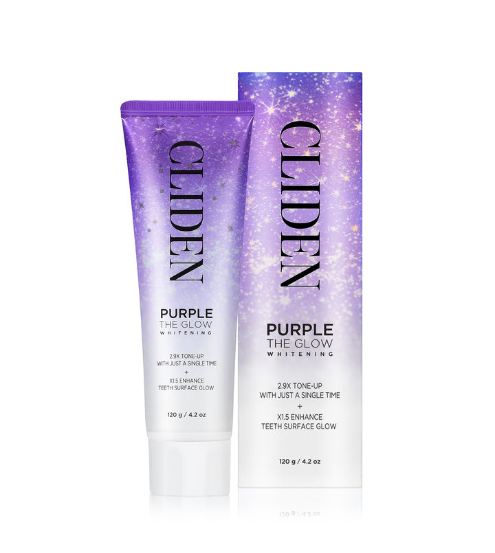 [서울=뉴시스] 클라이덴의 '퍼플 더 글로우 화이트닝 치약' (사진=홈앤쇼핑 제공) 2026.01.12. photo@newsis.com *재판매 및 DB 금지
