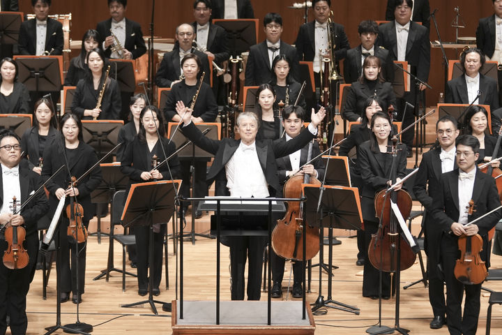 [서울=뉴시스] 지난 11일 서울 서초구 예술의전당 콘서트홀에서 열린 '국립심포니오케스트라 제8대 음악감독 취임연주회-차갑고도 뜨거운' 공연 모습. (사진=국립심포니오케스트라 제공) 2026.01.12. photo@newsis.com *재판매 및 DB 금지