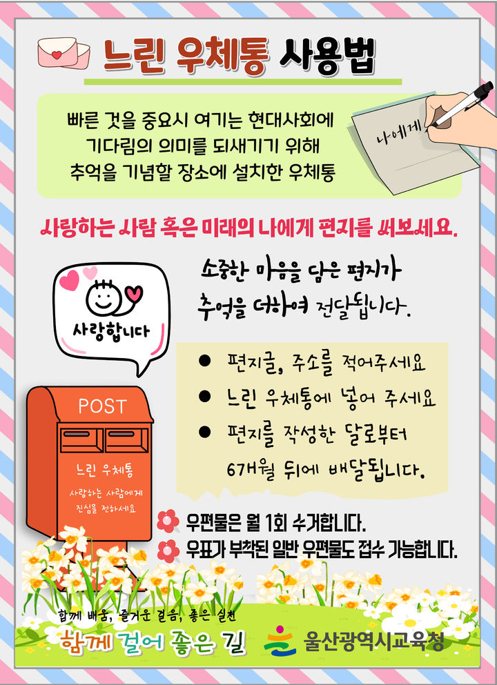 [울산=뉴시스] 울산시교육청이 운영하는 느린 우체통 사용법 (사진=울산시교육청 제공) 2026.01.12. photo@newsis.com *재판매 및 DB 금지