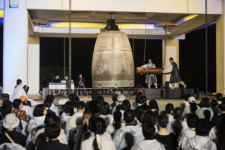 [서울=뉴시스] 성덕대왕신종 타음조사 일반공개회. (사진=국립경주박물관 제공) 2026.01.12. photo@newsis.com *재판매 및 DB 금지