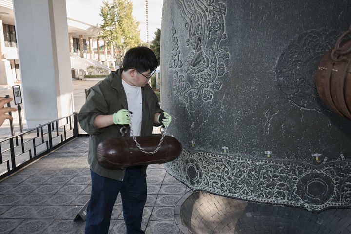 [서울=뉴시스] 성덕대왕신종 타음조사 모습(맥놀이 조사) 2026.01.12. photo@newsis.com *재판매 및 DB 금지