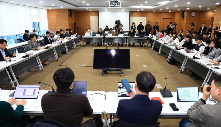 [세종=뉴시스] 사진은 송미령 농림축산식품부 장관이 12일 정부세종청사에서 출입기자단 정례 간담회를 열고 발언하고 있는 모습. (사진=농식품부 제공) 2026.01.12. photo@newsis.com *재판매 및 DB 금지