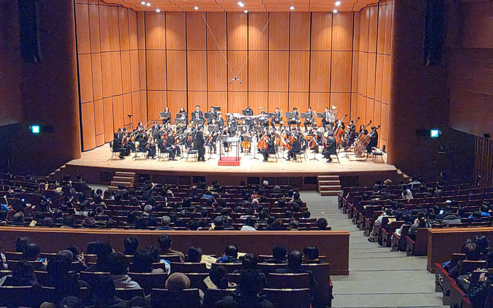 [논산=뉴시스] 건양대학교 '충남도민과 함께하는 신년음악회' 모습. (사진=건양대 제공) 2026.01.12. photo@newsis.com *재판매 및 DB 금지