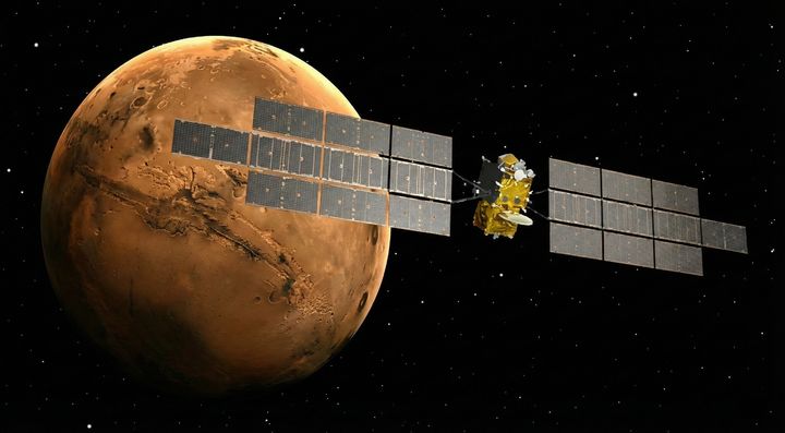 화성에서 지구로 돌아오는 지구귀환 궤도선 상상도. (사진=우주항공청) *재판매 및 DB 금지