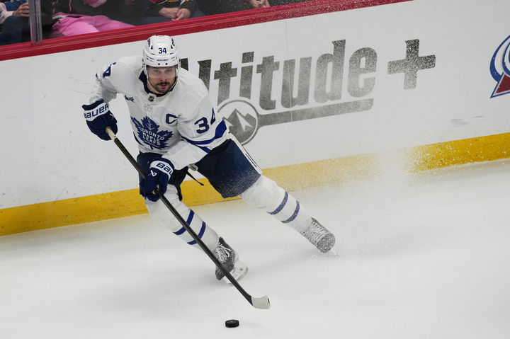 [덴버=AP/뉴시스] 북미아이스하키리그(NHL) 토론토 메이플리프스의 오스턴 매슈스. 2026.01.13