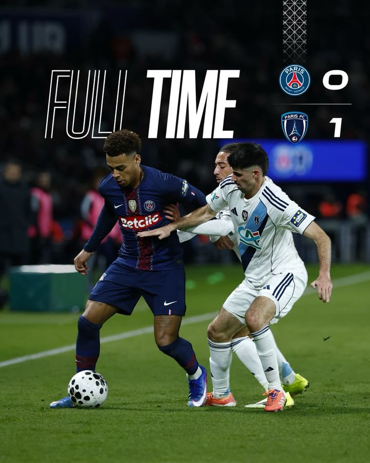 [서울=뉴시스]PSG, 파리에 져 프랑스컵 32강서 탈락. (사진=PSG 소셜미디어 캡처) 2026.01.13. photo@newsis.com *재판매 및 DB 금지