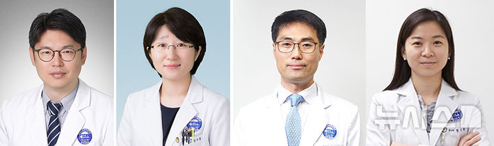 [성남=뉴시스]사진왼쪽부터 분당차병원 종양내과 전홍재·강버들 교수, 병리과 김광일·황소현 교수(사진=분당차병원 제공)2026.01.13photo@newsis.com
