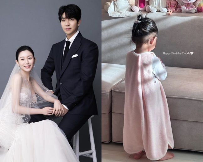 [서울=뉴시스] 배우 이다인이 남편 이승기의 생일을 맞아 딸의 뒷모습을 공개했다. (사진=인스타그램 캡처) 2026.01.13. photo@newsis.com *재판매 및 DB 금지