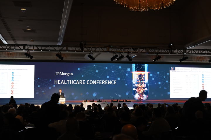 [샌프란시스코=뉴시스] 12일(현지 시간) 미국 샌프란시스코에서 '제44회 JP모건 헬스케어 콘퍼런스'가 개최됐다. 콘퍼런스가 열린 웨스틴 세인트 프란시스 호텔 내 메인 행사장 '그랜드볼룸' 전경. (사진=JP모건 제공) 2026.01.13. photo@newsis.com *재판매 및 DB 금지