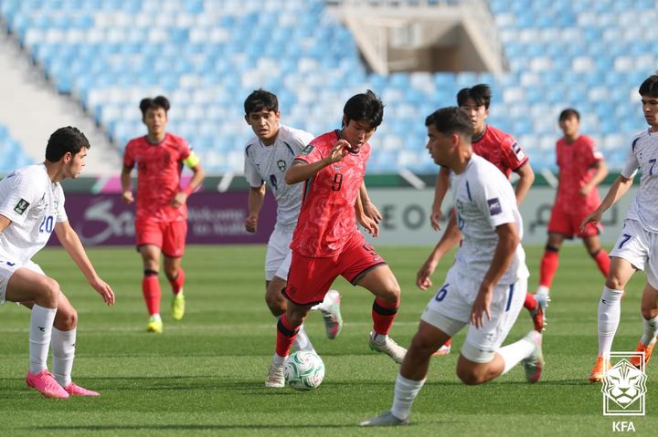 [서울=뉴시스] 한국 23세 이하(U-23) 대표팀의 김태원. (사진=대한축구협회 제공) *재판매 및 DB 금지