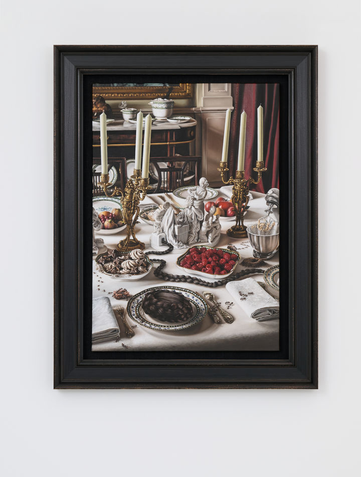 한선우 반죽기가 있는 정물화, 2025 린넨에 유채 65 x 45.5 cm 83 x 63.8 cm (액자) Courtesy of the artist, and Esther Schipper, Berlin/Paris/Seoul Photo © Haengjin Lee *재판매 및 DB 금지