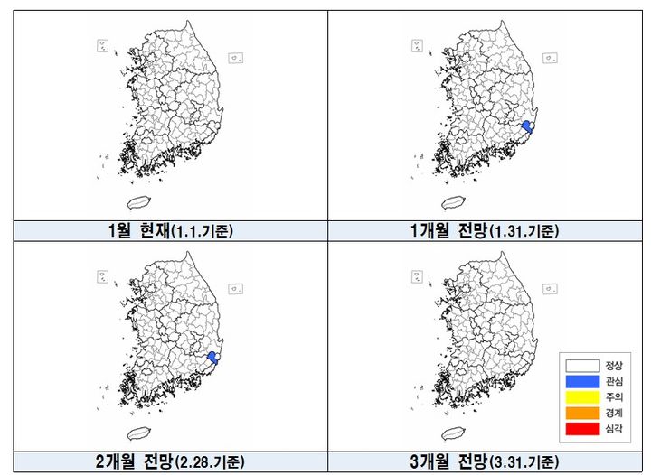 전국 댐·저수지 저수율, 평년 수준…완도군 넙도는 가뭄 '관심' 단계