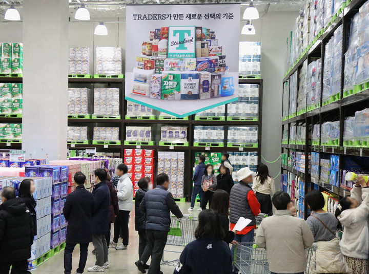 트레이더스 마곡점에 'T 스탠다드' 상품이 진열돼 있다.(사진=이마트 제공) *재판매 및 DB 금지