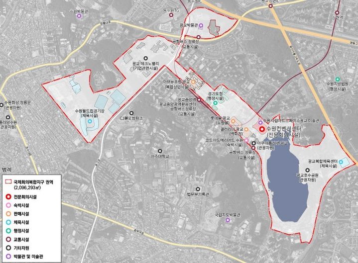 수원 국제회의복합지구. (문화체육관광부 제공) *재판매 및 DB 금지