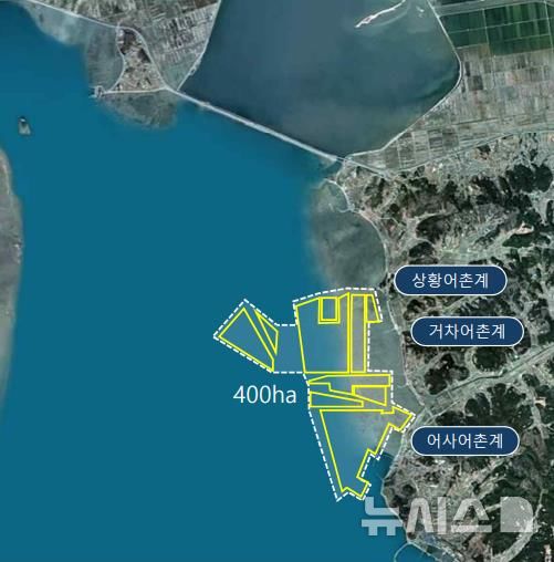 [서울=뉴시스] 홍성군 천수만 청정어장 재생사업 사업대상지.