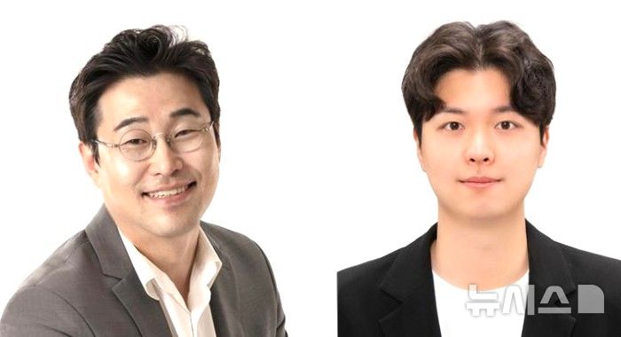 [포항=뉴시스] 송종욱 기자 = 포스텍·위스콘신대·도쿄대 공동 연구팀이 산화물 결정 두 층을 비틀어 쌓기만 해도 원자 배열 자체가 전자 움직임을 조절하는 것을 규명했다. 사진은 포스텍은 신소재공학과·반도체공학과 최시영 교수(왼쪽)와 신소재공학과 통합 과정 김민수씨. (사진=포스텍 제공) 2026.01.16. photo@newsis.com