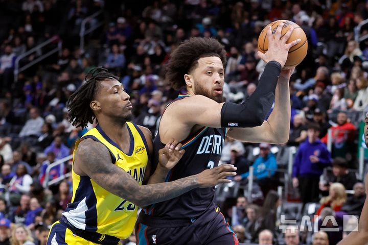 [디트로이트=AP/뉴시스] 미국프로농구(NBA) 디트로이트 피스턴스의 케이드 커닝햄. 2026.01.17. photo@newsis.com