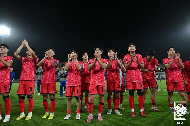 [서울=뉴시스] 한국 남자 23세 이하(U-23) 대표팀. (사진=대한축구협회 제공) *재판매 및 DB 금지