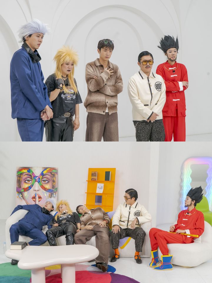 '도라이버' 멤버들. 왼쪽부터 주우재, 김숙, 우영, 조세호, 홍진경.