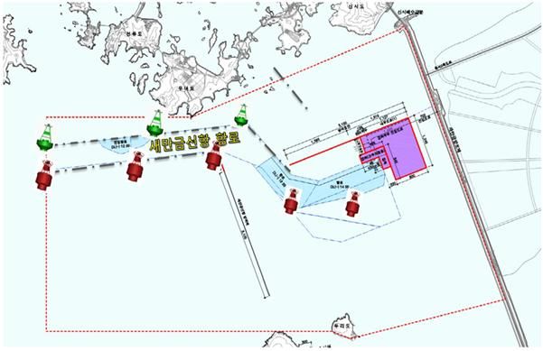 새만금항 신항 등부표 설치 예정 도면(사진=군산해수청 제공) *재판매 및 DB 금지