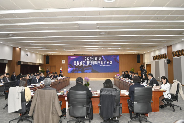 [홍성=뉴시스] 충남도 정년청책조정위원회 회의 모습. *재판매 및 DB 금지