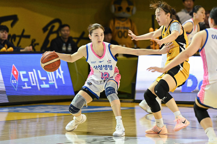 [서울=뉴시스] 여자프로농구 용인 삼성생명의 윤예빈. (사진=WKBL 제공)