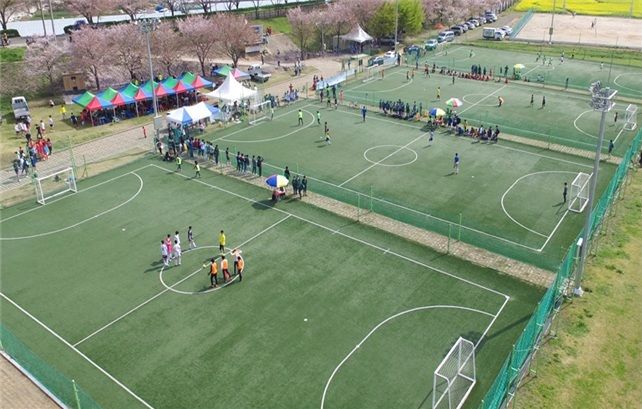 [밀양=뉴시스] 밀양시 삼문풋살경기장 전경. (사진= 밀양시 제공) 2026.01.20. photo@newsis.com *재판매 및 DB 금지