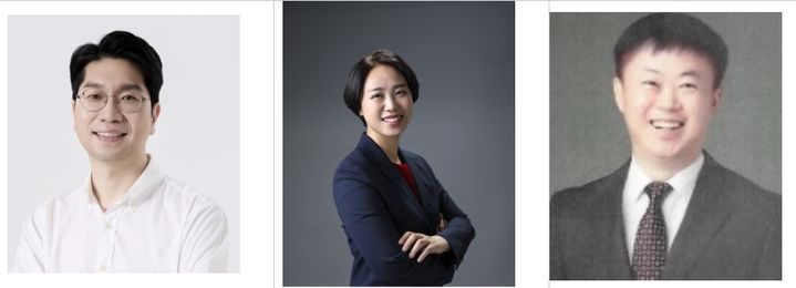 핀산협은 16일, 정기이사회를 열고 부회장에 비댁스 류홍렬 대표(왼쪽), 에잇퍼센트 이효진 대표(두번째), 즐거운 임관웅 대표(세번째)를 선임했다.(사진=한국핀테크산업협회) *재판매 및 DB 금지