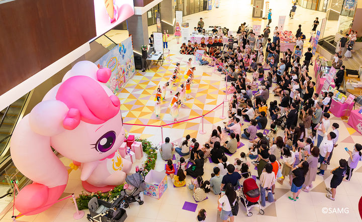 SAMG엔터의 테마 공간 ‘티니핑월드 인 판교’ 광장 이벤트 현장. (사진=SAMG엔터) *재판매 및 DB 금지