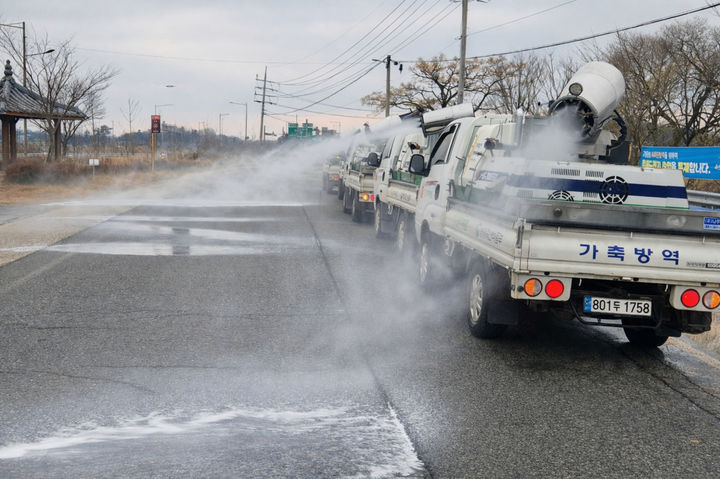 [무안=뉴시스] 조류인플루엔자 방역현장. (자료사진 = 전남도 제공). 2026.01.20. photo@newsis.com *재판매 및 DB 금지