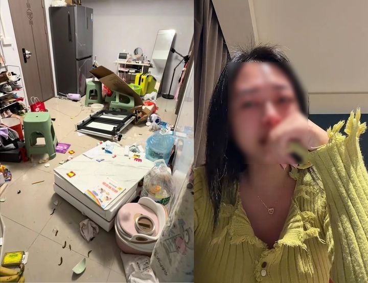 [뉴시스] 중국에서 아내가 남편과 상의 없이 1500위안(약 32만원) 상당의 식기세척기를 구매했다는 이유로 남편이 집안 집기를 부수는 사건이 발생했다. (사진=도우인 갈무리) *재판매 및 DB 금지