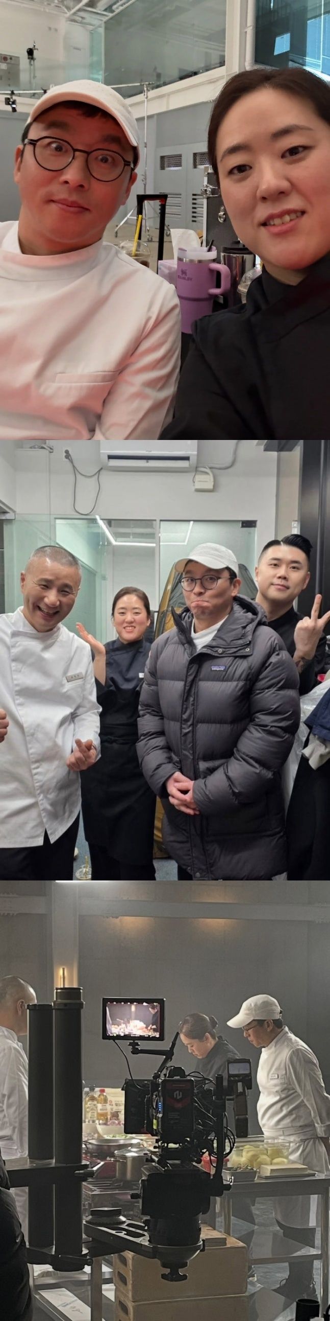 윤주모, 첫 광고 현장…최강록·권성준과 훈훈한 케미