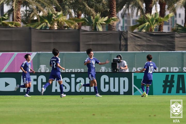 [서울=뉴시스] 한국 23세 이하(U-23) 축구대표팀, 일본과의 2026 아시아축구연맹(AFC) U-23 아시안컵 준결승에서 전반 36분 고이즈미 가이토에게 선제 실점. (사진=대한축구협회 제공) 