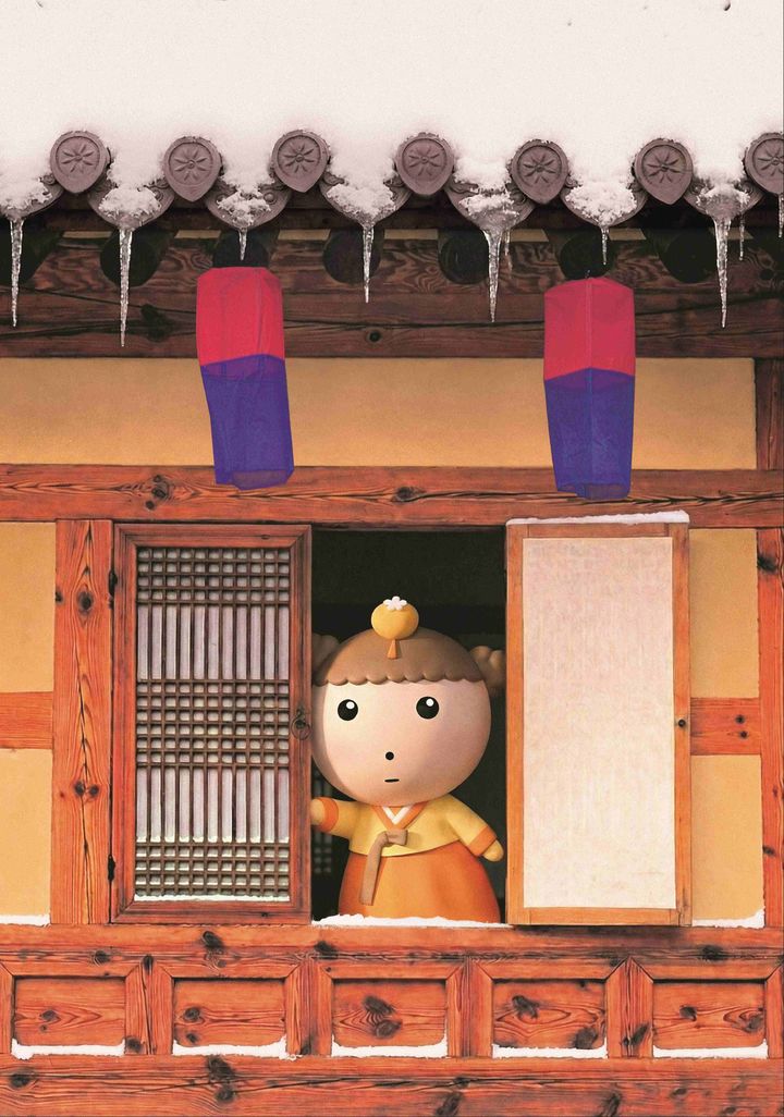 [서울=뉴시스] 네이버웹툰은 '마루는 강쥐'의 주인공 '마루'가 엘르 코리아 2월호 화보 모델로 참여했다고 22일 밝혔다. (사진=네이버웹툰 제공) 2026.01.22. photo@newsis.com *재판매 및 DB 금지