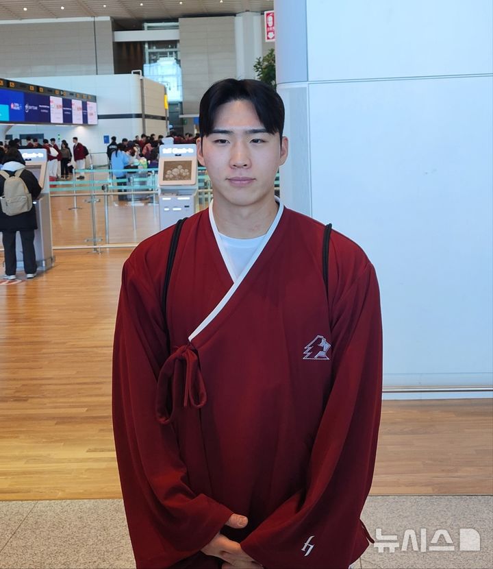 [인천공항=뉴시스] 박윤서 기자 = 프로야구 키움 히어로즈 이주형. 2026.01.22.