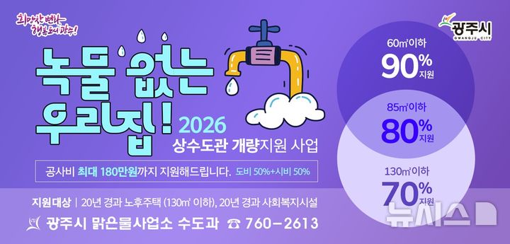 [경기광주=뉴시스]광주시 ‘녹물 없는 우리 집 수도관 개량 지원사업’ 안내문(사진=광주시 제공)2026.01.23.photo@newsis.com