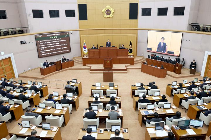 [대전=뉴시스] 대전시의회가 23일 제292회 임시회를 개회하고 있다. (사진=대전시의회 제공) 2026.01.23. photo@newsis.com *재판매 및 DB 금지