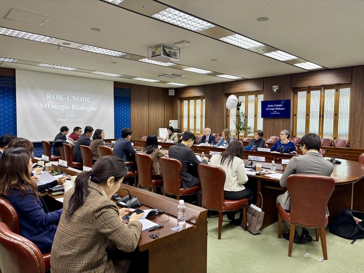 [서울=뉴시스] 한-유엔마약범죄사무소(UNODC) 전략대화 개최. (사진=외교부 제공) 2026.01.23 *재판매 및 DB 금지