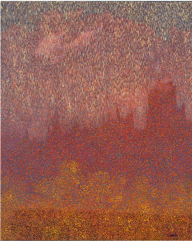 꽃비(flower petal rain) 91x73cm 캔버스에 수묵아크릴 2025 *재판매 및 DB 금지