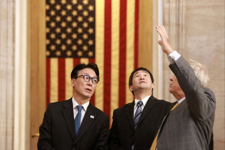 김민석 국무총리, 2박 5일 방미 일정 시작… 미 의회 방문 [뉴시스Pic]