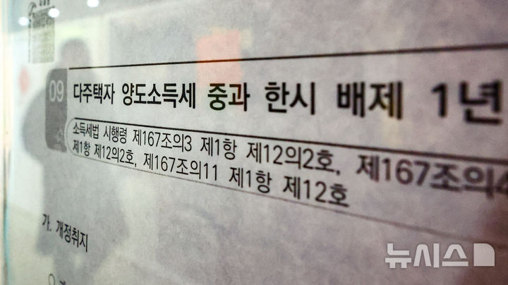 5월 9일 계약분까지 양도세 중과 유예 적용···국무회의서 논의 [뉴시스Pic]