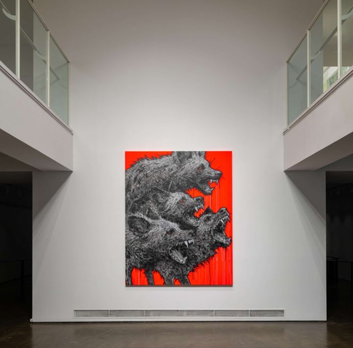 개들이짖는다 spray paint on canvas 227.3×181.8㎝ 2025 *재판매 및 DB 금지