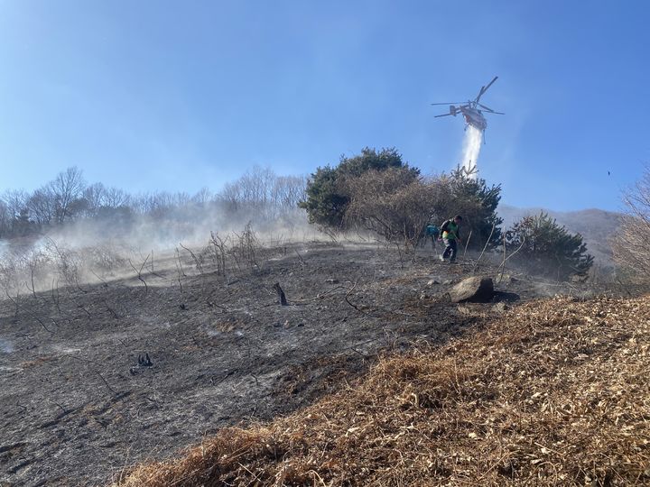 '예초기 과열' 광양 산불, 81분만에 완진…인명피해 없어